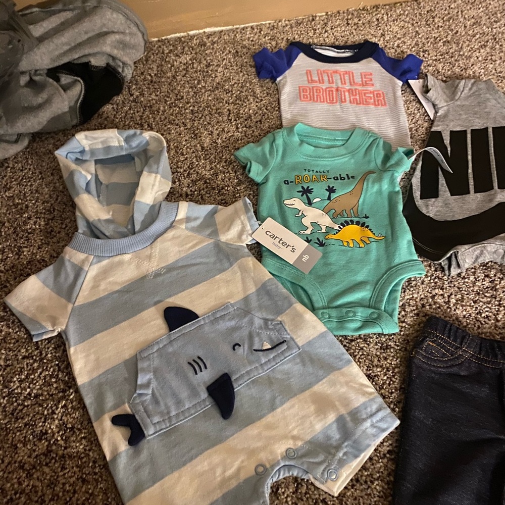 New born baby clothes carter and Nike